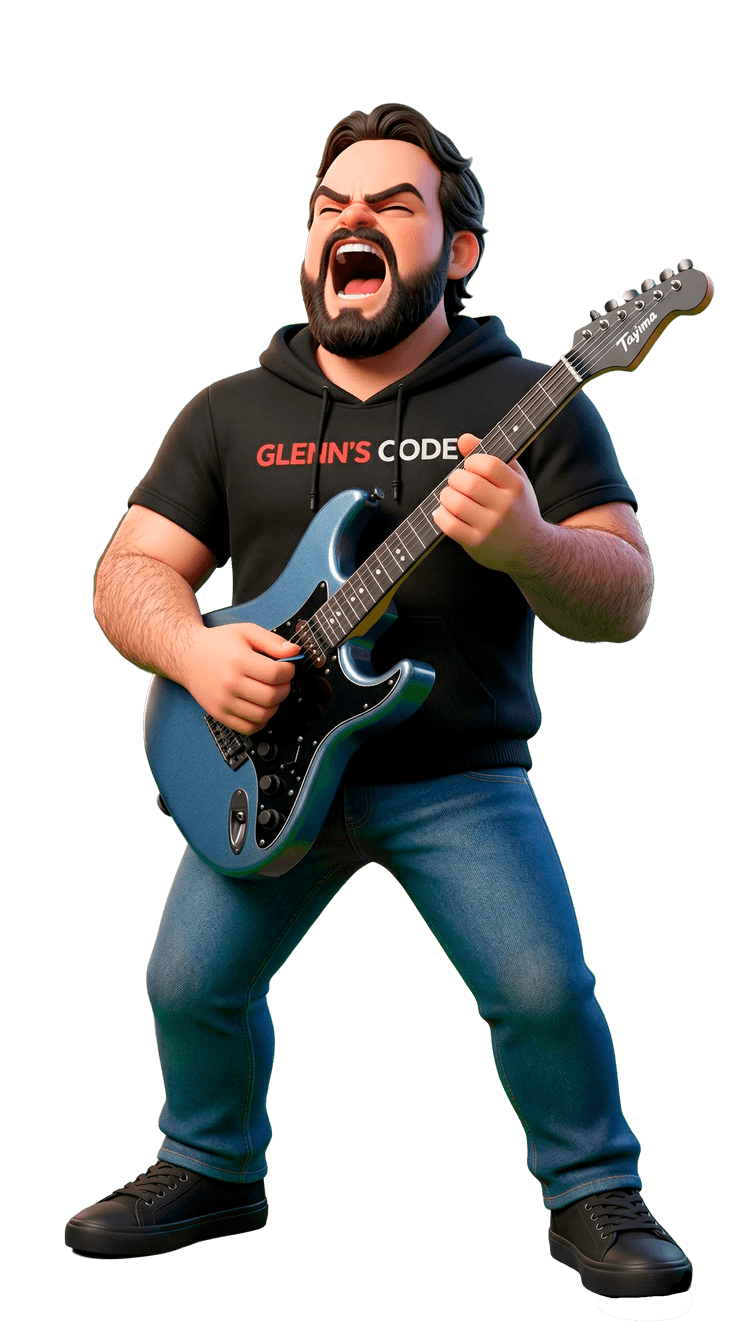 Glenio tocando guitarra